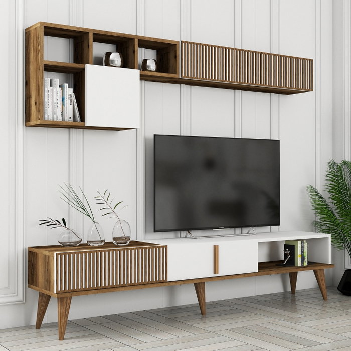 Hanah Home Milan TV - Nogal y Blanco Hanah Home Milan TV - Nogal y Blanco